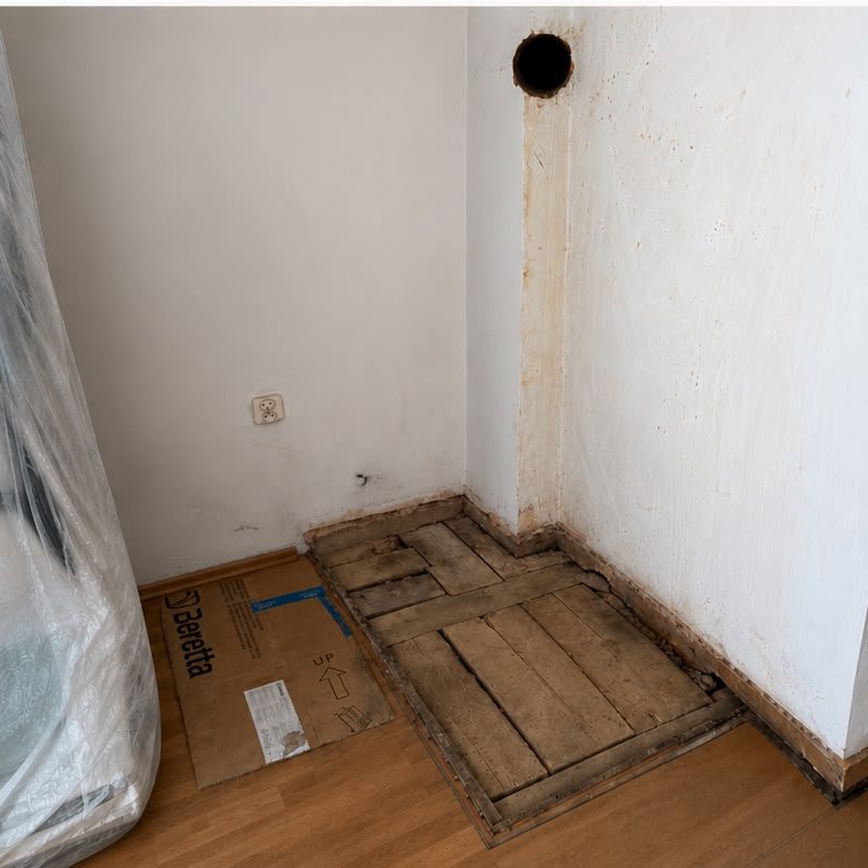 To samo miejsce po rozbiórce pieca i wywozie gruzu